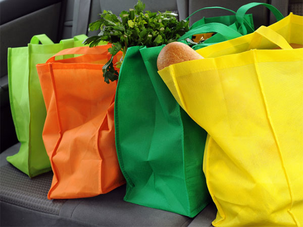 Grocery shop tote bags