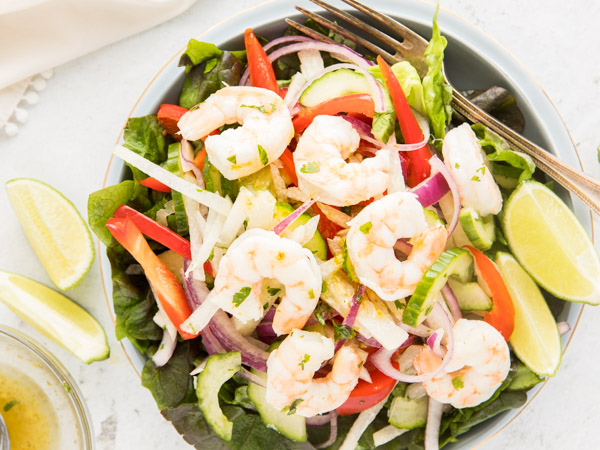 Jicama Salad with Lime-Marinated Shrimp Recipe